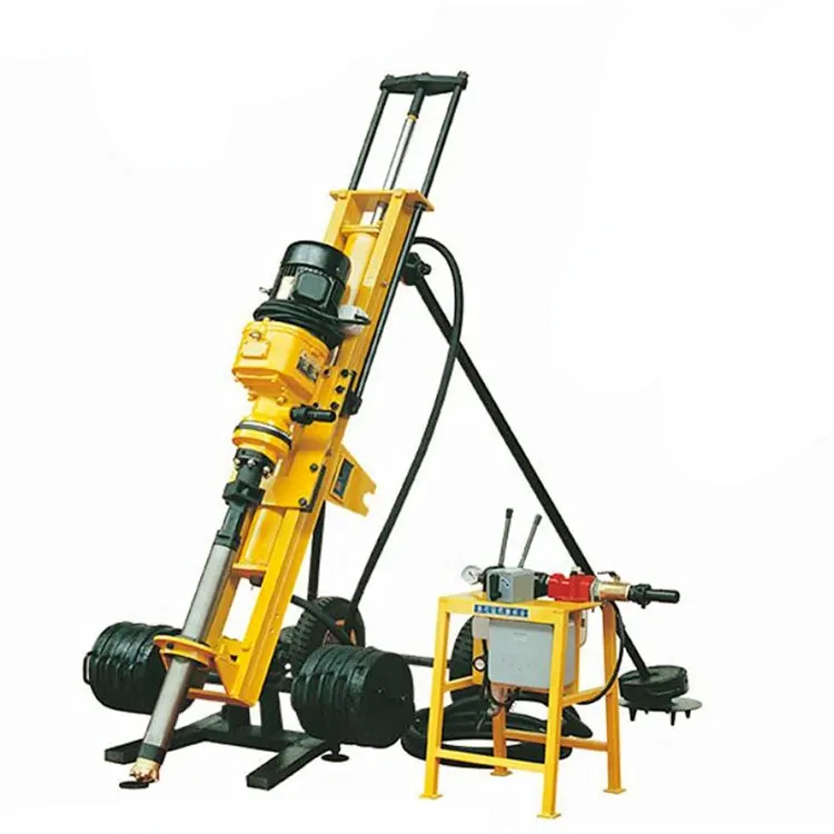 Portable DTH drilling rig pneumatic SRQD100 mining small rotary borehole drill rig machine