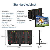 Panel LED Publicitario para Exteriores 16:9 P10 P8 P6, Pantalla LED para Estadios de Fútbol, Vallas Perimetrales, Directo de Fábrica