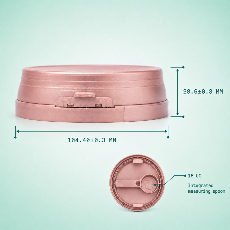 Custom Flip Top Leak Proof Milk Powder Can Closure with Measuring Spoon ...