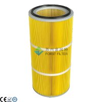 Cartouche filtrante en polyester à membrane PTFE hydrofuge pour collecteur de poussière industriel de découpe laser et soudage