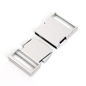 Hebilla de caja de 37 mm de aleación de zinc plateada ajustable para cinturón, accesorio de ropa y bolsos - Product Image 3