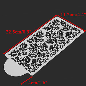 Plantilla de Encaje Damasco de Plástico para Decoración de Pasteles, Cupcakes y Repostería, Herramienta de Repostería Ecológica para Manualidades, Flores y Bodas - Product Image 2