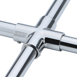 Cross Shaped 316 Stainless Steel Tubular Joint 22MM 25MM 30MM 32MM Mirror Polished Marine Hardware For <b>Yacht</b> Railing - Product Image 1