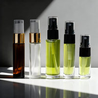 Bouteilles en verre minimalistes 5ml 10ml 15ml, petites bouteilles de test, flacon pulvérisateur ambré pour soins personnels