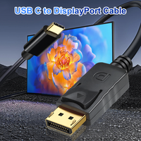 Câble USB-C bidirectionnel 4K à 60 Hz avec gaine en PVC - Câble pour moniteur compatible Thunderbolt USB-C pour ordinateurs portables