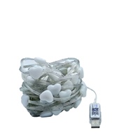 Guirlande lumineuse LED décorative pour sapin de Noël, intelligente, à commande vocale, USB, RGB, à changement de couleur, pour intérieur/extérieur
