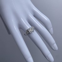 Bague Cactus pour Femme Mlluki en Argent Sterling 925 avec Moissanite 1 Carat 5x7 en forme de cube de sucre