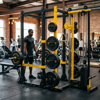 Rack de musculation avec poulie réglable à 20 positions, rack commercial Q235 PR-CR-C02 unisexe