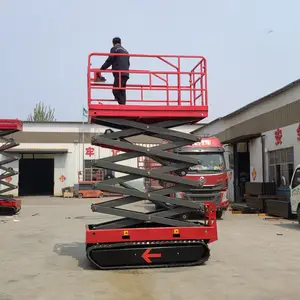 PlatformScissor Lift ile 500 Lbs 250Kgs Mini taşınabilir mobil tek silindirli makas hidrolik kaldırma masa sepeti