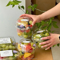 8oz/12oz/16oz/24oz/32oz Contenants de charcuterie à emporter en plastique jetables avec couvercles imprimables