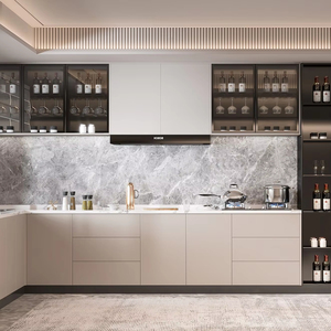 The Latest Customized Mini Lacquer Kitchen Cabinet Designed for Apartments and Hotel Small Kitchens Cabinet