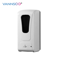 Distributeur automatique de désinfectant en mousse 1000 ml blanc en plastique avec pompe, pour hôpitaux et hôtels, à fixation murale, distributeur de savon manuel