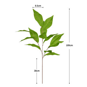 พืชเทียมสีเขียวใบมะม่วงทำจากผ้าไหมดอกไม้<span class=keywords><strong>ปลอม</strong></span>สำหรับจัดงานแต่งงานในสวน - Product Image 2