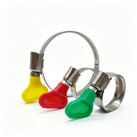 Collier de serrage pour tuyau à poignée en plastique multicolore, à torsion manuelle, facile à utiliser, de fabrication allemande, fourni par l'usine