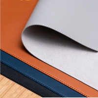 Tapis de souris en cuir imperméable sans base, surface lisse, pour bureau, jeux et ordinateur portable