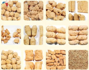 Hoàn toàn tự động cấp thực phẩm cao sợi đậu nành kết cấu protein thực vật Chunk làm cho máy động cơ thép không gỉ hoàn chỉnh - Product Image 5