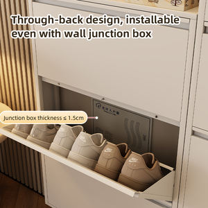 Meuble de salon, étagère à chaussures à 3/4 niveaux avec surface antirouille, armoire à chaussures moderne personnalisable pour la maison ou l'hôtel - Product Image 3