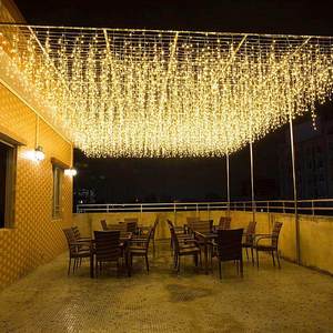 Guirnalda de Luces <span class=keywords><strong>LED</strong></span> para Interiores y Exteriores, Tipo Cortina de Hielo, Impermeable, Conectable, Tipo <span class=keywords><strong>Cascada</strong></span>, para Decoración de Eventos y Festivales - Product Image 4