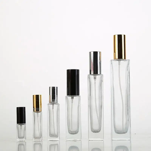 Vente en gros de flacons de parfum carrés en verre transparent de 3 ml, 5 ml, 10 ml, 15 ml, 30 ml, 50 ml, 100 ml avec vaporisateur à fine brume et bouchon en aluminium rechargeable - Product Image 4