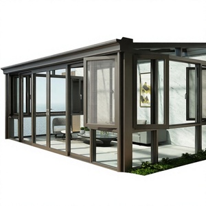 Kit de Solárium Moderno de Aluminio con Aislamiento Térmico, Cerramiento de Patio con Vidrio, Acristalamiento de Terraza para Viviendas de Lujo y Espacios Exteriores - Product Image 3