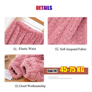 Nuovo Completo Due Pezzi da <span class=keywords><strong>Donna</strong></span> Tinta Unita Casual Autunno Inverno <span class=keywords><strong>Pigiama</strong></span> Termico in Velluto Vita Elasticizzata Spesso e Caldo per la Primavera - Product Image 5