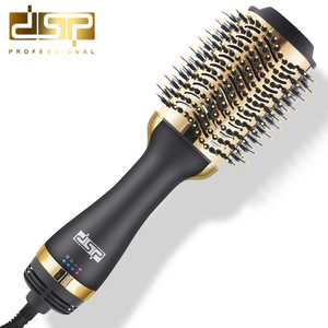 Cepillo de aire caliente eléctrico profesional Dsp con ajustes de calor regulables para peinar y dar volumen al cabello - Product Image 1