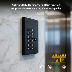 Umschaltbares Tastenfeld Kunststoff-Lesegerät Modus 125kHz EM-Karten-Controller Modus Türklingel Zugangskontrollsystem - Product Image 1