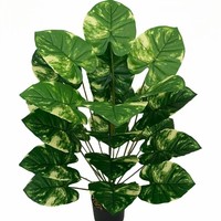 Plante verte transfrontalière, radis variegé, décoration de mariage et de maison, pot de Dieffenbachia, fausses feuilles, décoration murale douce