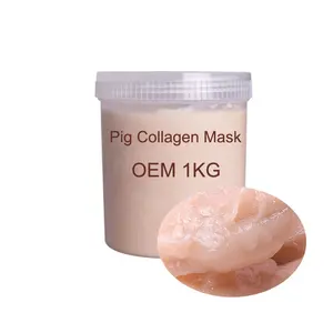 Mascarilla de colágeno de cerdo, 1000g, crema Facial antiarrugas, suave, Etiqueta Privada, OEM