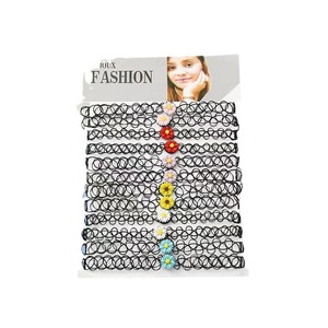 Ensemble de colliers en bambou pour femmes, modèle 05, style européen et américain, couleur cuivre, couleur bonbon, collier coloré, style <span class=keywords><strong>tatouage</strong></span>, mode simple - Product Image 5