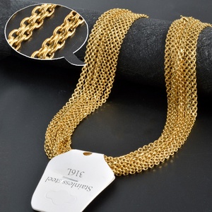 Cadena de Acero Inoxidable de 3mm en Color Oro y Plata, Joyería de Moda, Collar de Serpiente, Precio al por Mayor - Product Image 6