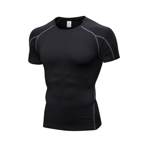 Camiseta Deportiva de Poliéster para <span class=keywords><strong>Hombre</strong></span>, Transpirable, de Secado Rápido, para Gimnasio, Entrenamiento, Venta al Por Mayor de Verano - Product Image 4