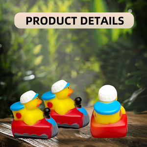 Pato de goma flotante de seguridad con control remoto de 2 pulgadas, personalizado al por mayor, para baño, de vinilo, con sonido, para bañera, a granel - Product Image 2