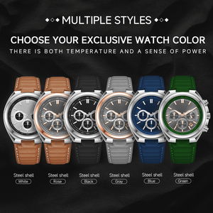 Montre de luxe pour homme en acier inoxydable 44 mm avec grand cadran <span class=keywords><strong>bleu</strong></span>, montre-bracelet décontractée pour homme, chronographe, montre cadeau - Product Image 5