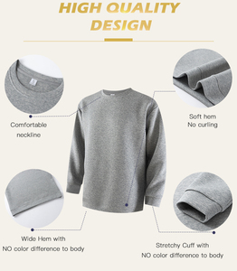 Maglione con girocollo Unisex da 300gsm felpe bianche in cotone poliestere <span class=keywords><strong>Plus</strong></span> <span class=keywords><strong>size</strong></span> - Product Image 2