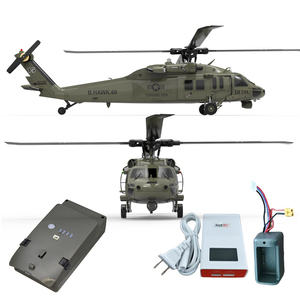 Système F09 <span class=keywords><strong>UH60</strong></span> Black Hawk 2.4G 6CH 3D6G double moteur à entraînement direct sans balais échelle 1:47 hélicoptère RC Flybarless - Product Image 5