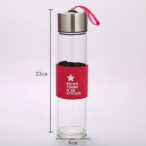 2019 venta al por mayor precio barato de fábrica transparente de jugo de vidrio de botella de agua - Product Image 6