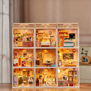 <span class=keywords><strong>Casa</strong></span> <span class=keywords><strong>de</strong></span> <span class=keywords><strong>Muñecas</strong></span> FQ para Niñas, Muebles Miniatura <span class=keywords><strong>de</strong></span> Madera, Juego <span class=keywords><strong>de</strong></span> Cocina <span class=keywords><strong>de</strong></span> Madera en Miniatura con Accesorios - Product Image 3