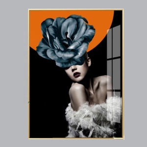 Diamantes 3D pinturas nórdicas y artes de pared diseño de pared de hotel decoración de dormitorio decoraciones para el hogar sexo negro mujeres pintura desnuda ligera - Product Image 2