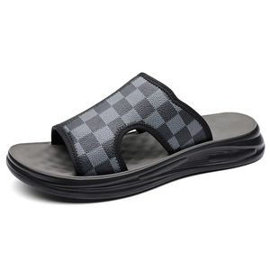 Sandalias deslizantes para hombre, color gris y marrón, transpirables, informales, para exteriores, zapatos de playa, para jóvenes de 18 a 40 años, estilo sin cordones 9801 - Product Image 5