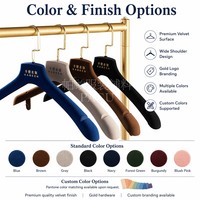 Cintres de luxe pour pantalons de costume pour hommes, en velours épais floqué, avec crochet rond en métal doré, option logo personnalisé, design multifonctionnel