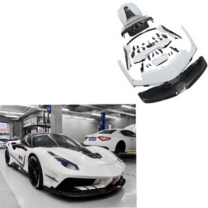Spoiler Delantero y Trasero de Fibra de Carbono Estilo Misha de Alta Calidad Directo de Fábrica para <span class=keywords><strong>Ferrari</strong></span> <span class=keywords><strong>488</strong></span> - Product Image 1