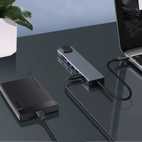 Station d'accueil TUTI Type C, adaptateur multiport, SD TF PD 100W HDTV 4k, port RJ45 Lan, hub USB 8 en 1 pour ordinateur portable/Mac