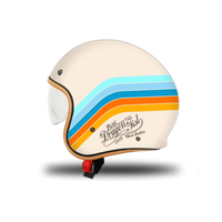Casque demi-face certifié ECE à visière unique, logo personnalisé, matériau ABS, nouveau design, fermeture rapide, accessoires moto