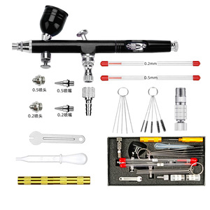 Aérographe à alimentation par gravité, double action, vitesse réglable, buse de 0,2 à 0,5 mm, ensemble d'outils de peinture pour modèles artistiques - Product Image 1