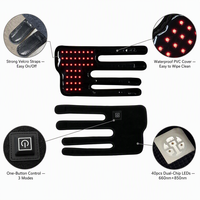 Enveloppe de luminothérapie LED rouge pour pattes de chien, soin des pattes d'animaux, avec minuterie 20 minutes, pour la récupération post-chirurgicale