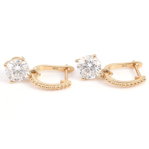 Luxury <b>Earrings</b> Jewelry 18K 14K 10K Yellow Gold Classic Wedding Diamond <b>Fine</b> Custom <b>Earrings</b> 1.2CT Diamond <b>Stud</b> <b>Earrings</b> - Product Image 2