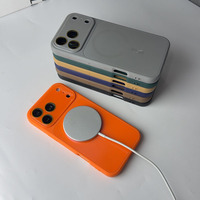 Funda Magnética Colorida para iPhone 17 Pro Max 16 15 Plus 14 12 13 11 Pro, Carcasa Trasera Acrílica a Prueba de Golpes con Carga Inalámbrica