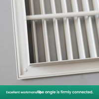 Grille d'aération double déflection ouvrable en aluminium, grille de plafond amovible pour la climatisation et la ventilation CVC