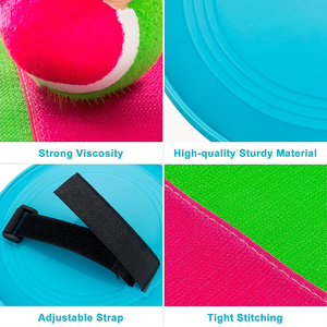 <span class=keywords><strong>Set</strong></span> di Palline Appiccicose, Gioco di Lancio e Presa con Racchette, Divertente Giocattolo Sportivo per Famiglia, Feste, Spiaggia, Campeggio - Product Image 3